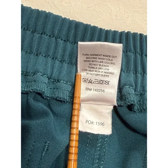 FIGS Yola  Skinny Scrub Pants Womens XS Petite Teal Cargo Pocket - Picture 7 of 10